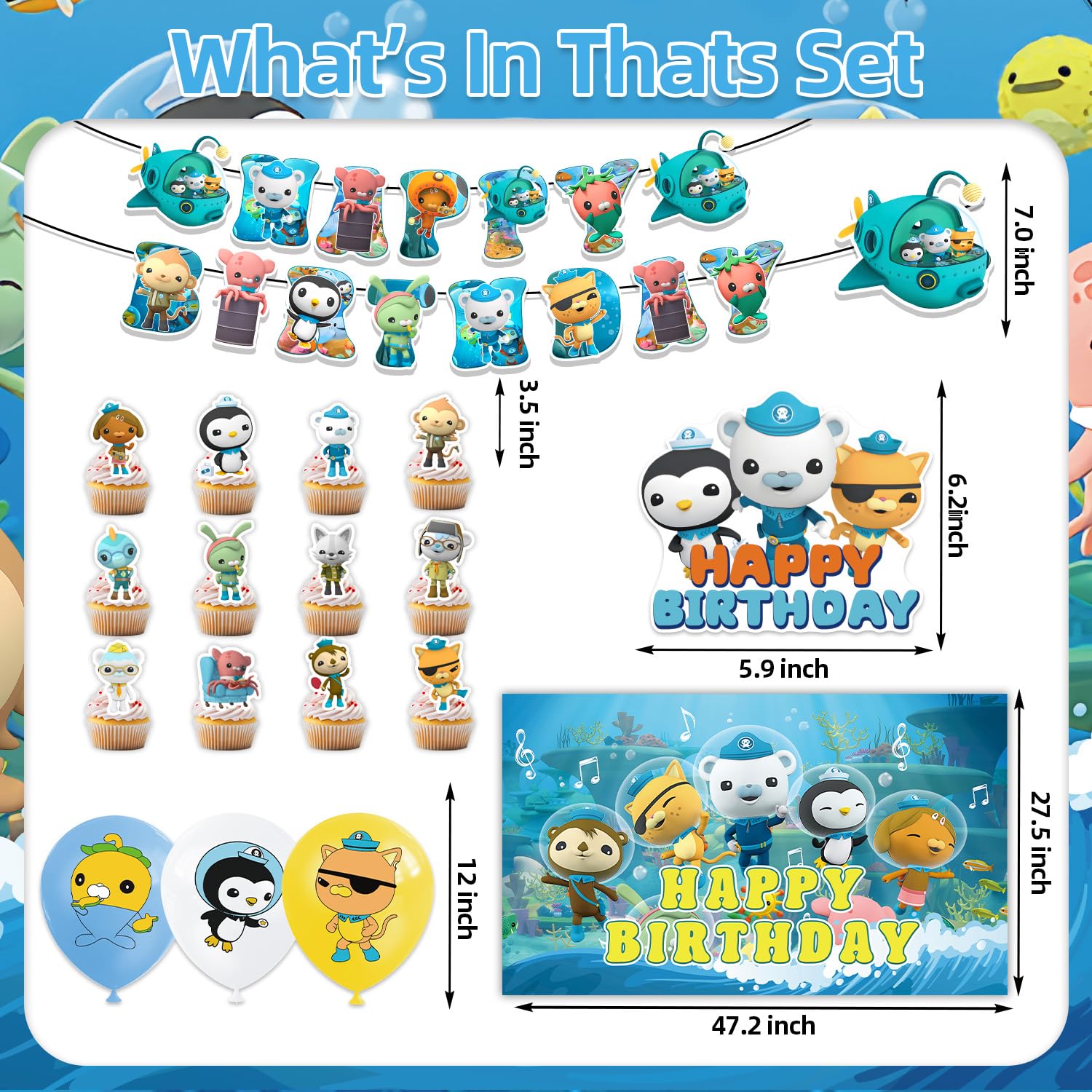 Fuyhiuous Octonauts blackdrop creates a photo-worthy dessert backdrop.