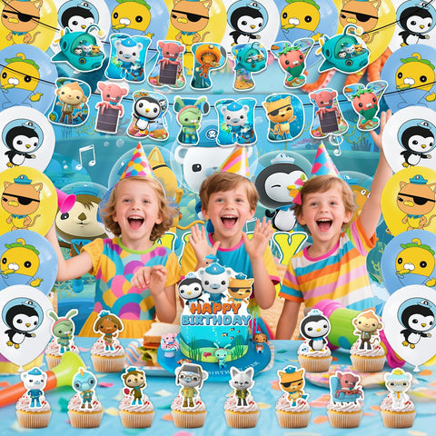Fuyhiuous Octonauts party pack provides a complete celebration kit.