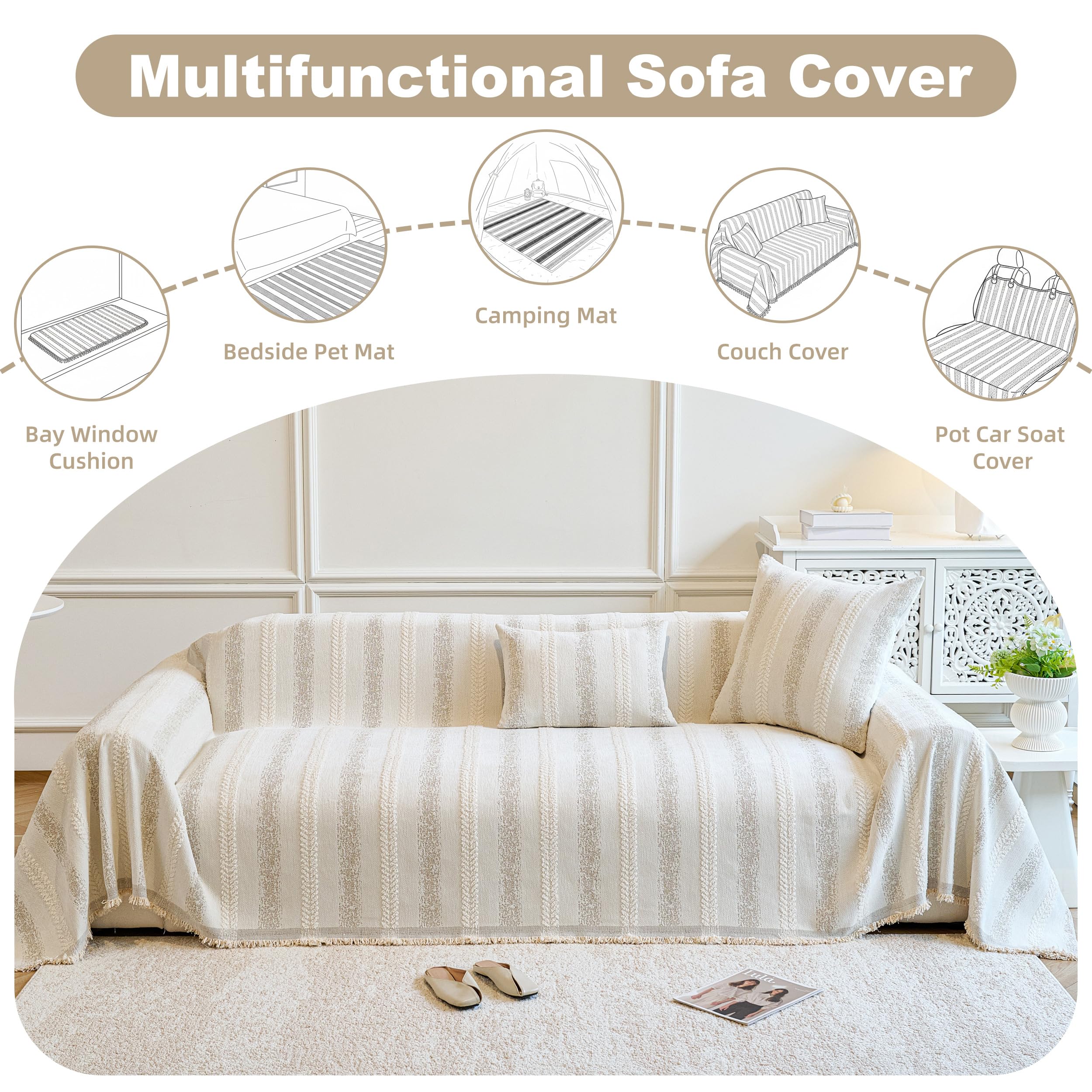 fuyulacom non slip edges with tassel trim secure the fit