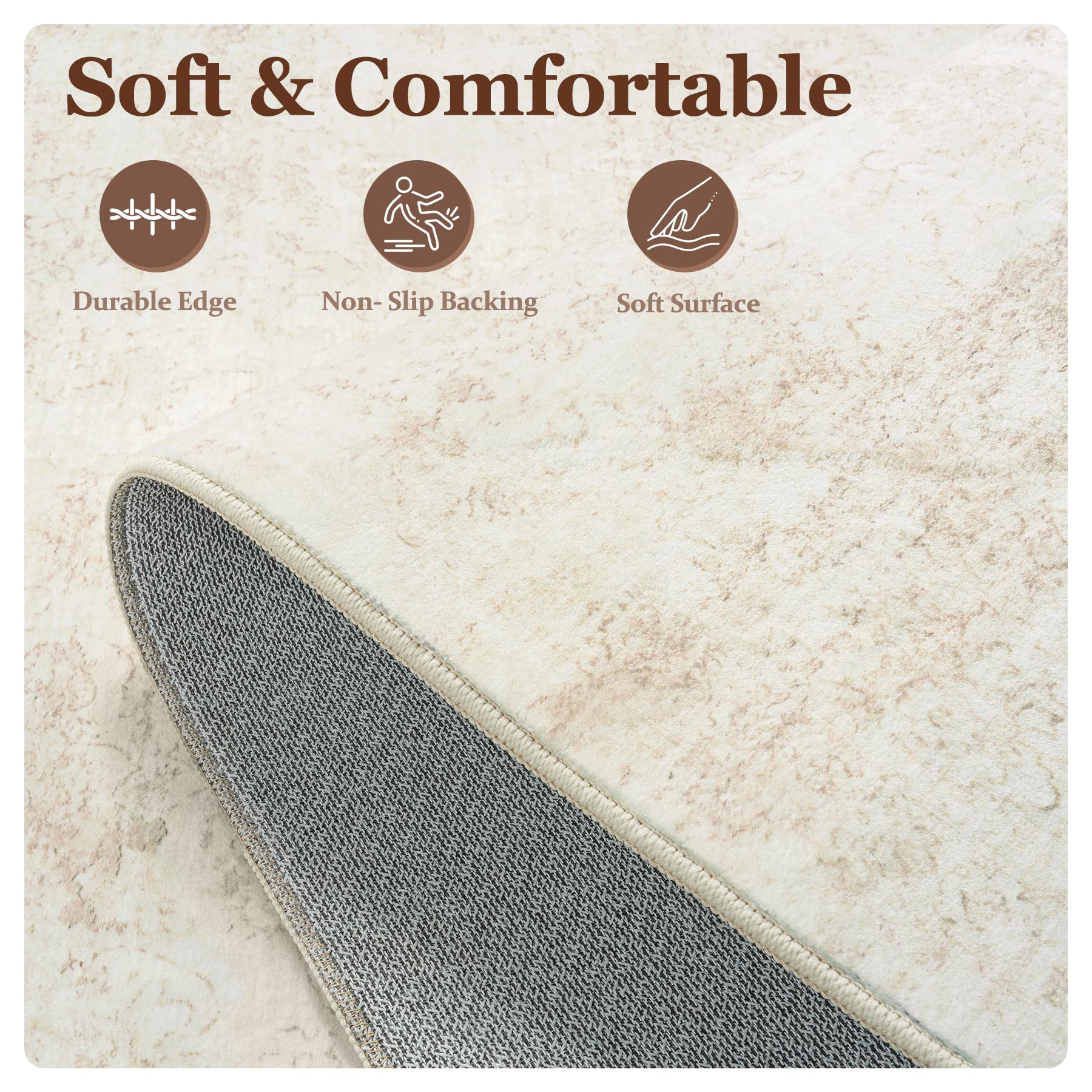 Fuzziness rug suited for dining rooms and bedrooms with minimal shedding