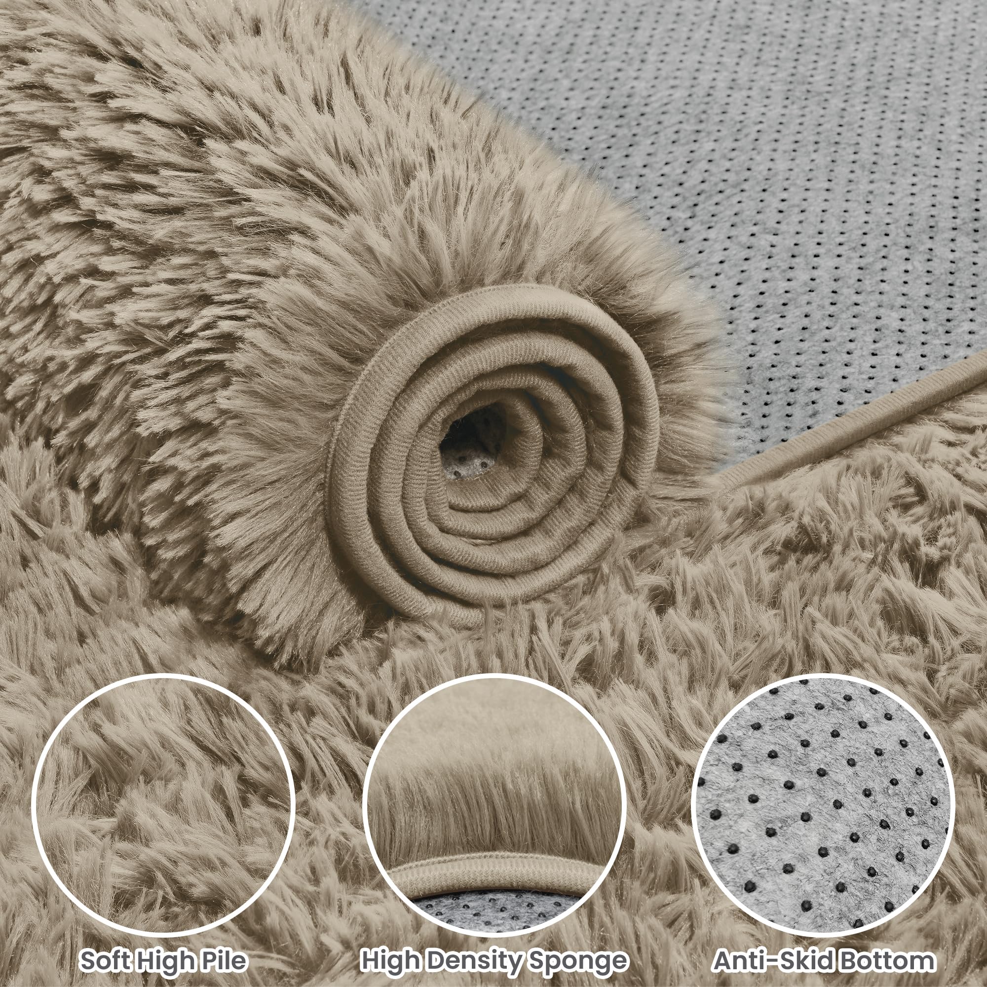 Fuzziness easy-care plush rug cleans with gentle maintenance