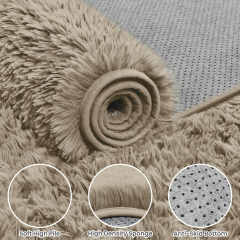 Fuzziness easy-care plush rug cleans with gentle maintenance