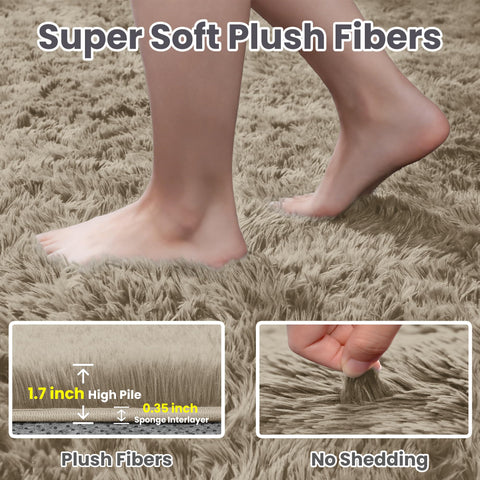 Fuzziness gray tie-dye pattern rug adds stylish warmth to any space