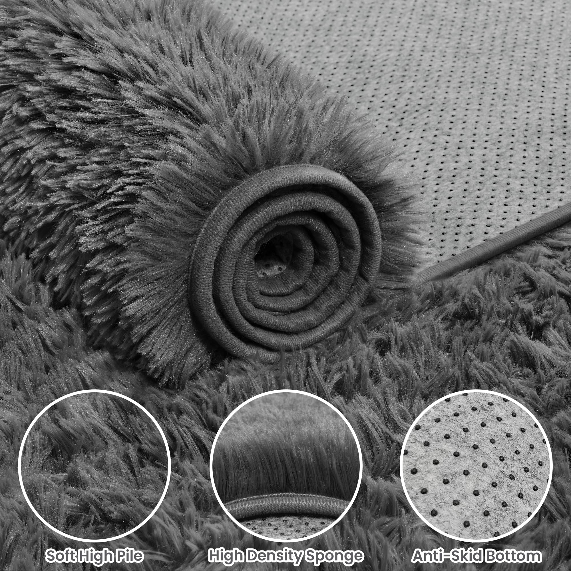 Fuzziness soft underfoot ideal for bedrooms and seating areas.