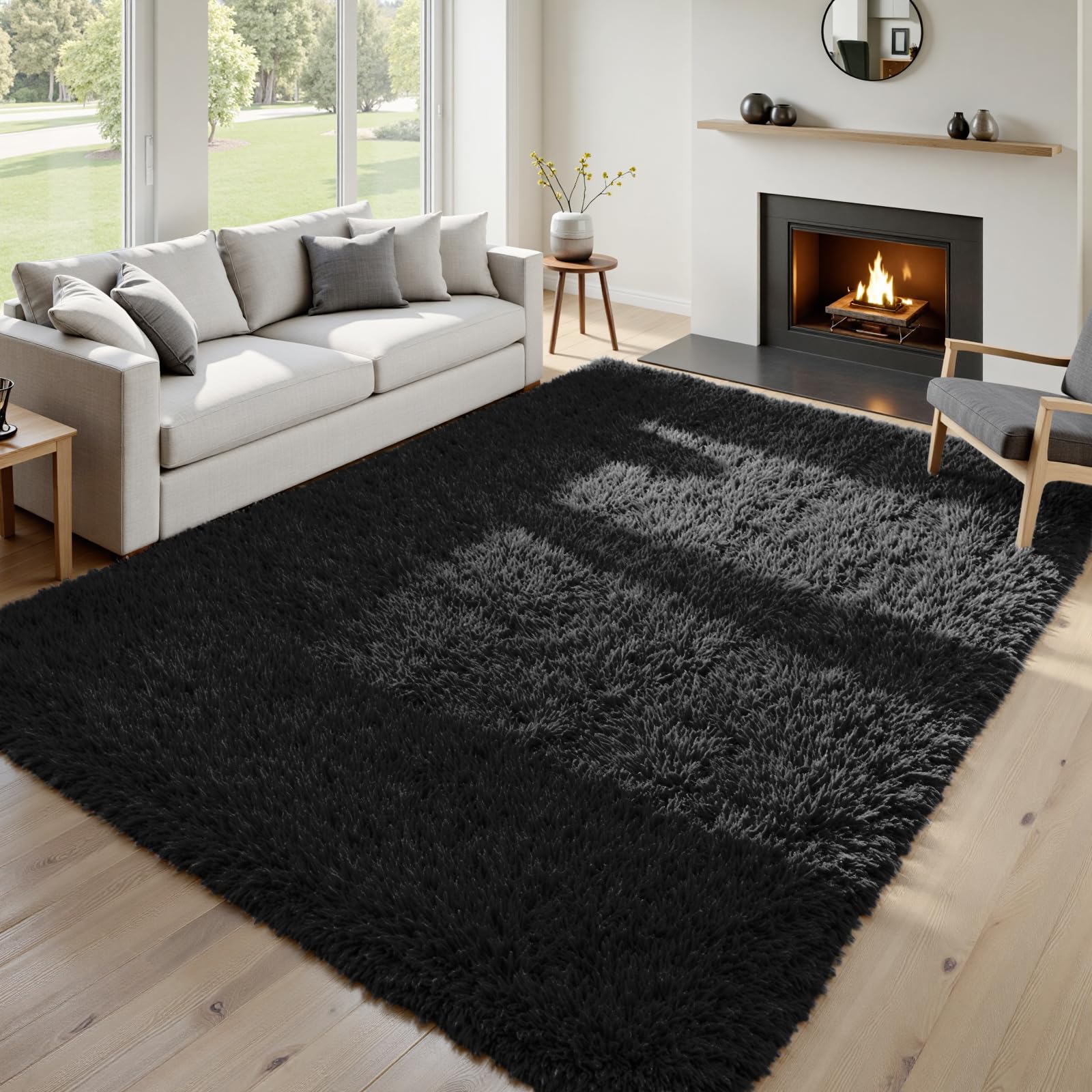 Fuzziness versatile rug suitable for living rooms, nurseries, playrooms, and dorms