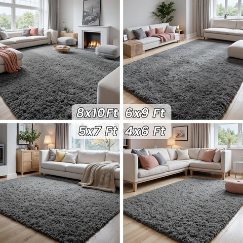 Fuzziness warm, kid-friendly rug for playrooms and dorms.