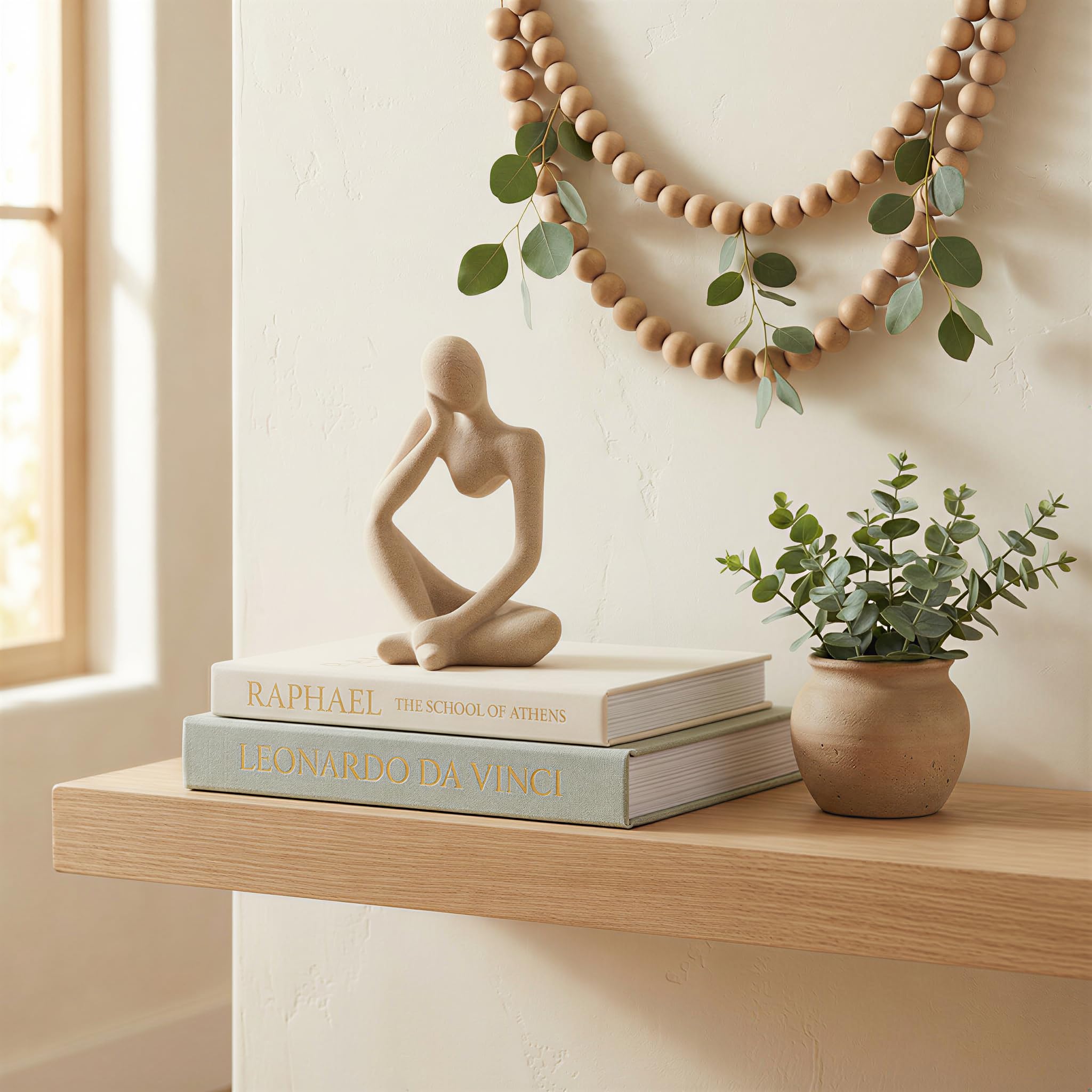 Fveuc linen faux books texture and page edges add realism to shelves.