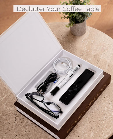 Fveuc storage-enabled books keep small items within reach.