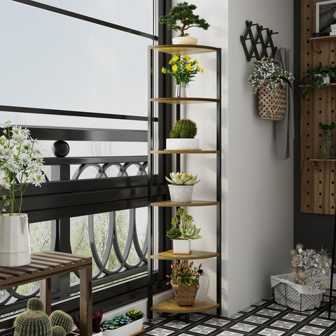 FviMzailon 6-tier storage provides ample room for display.