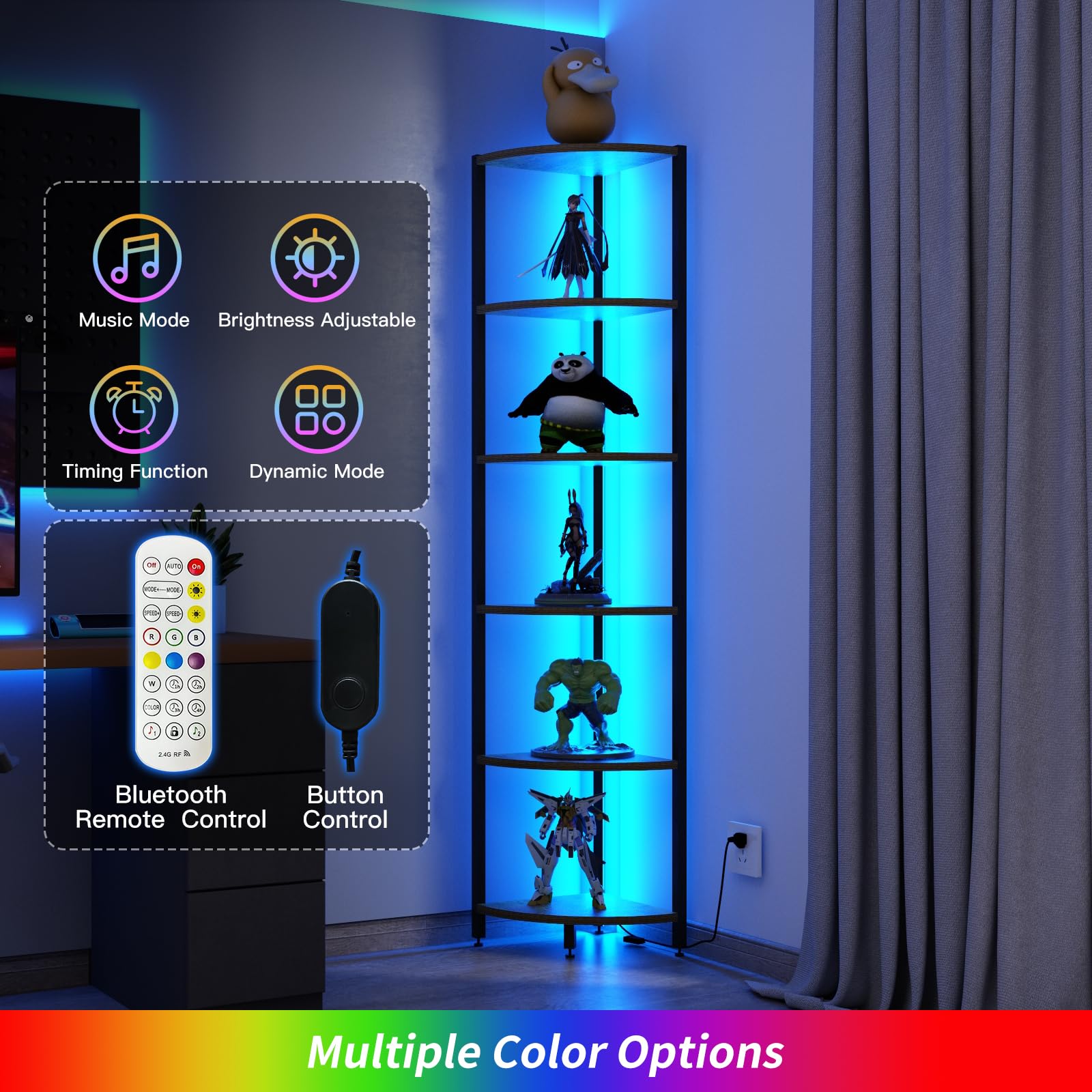 FviMzailon waterproof shelves simplify cleaning and protect items.