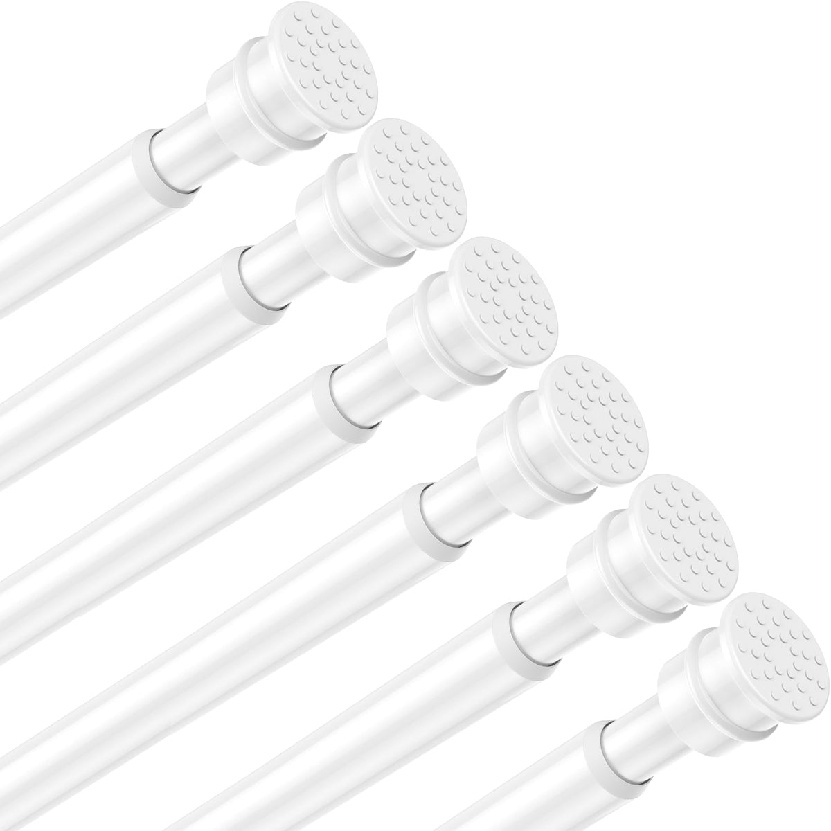 Fvonzn tension rod 26-48 inch extendable secures lightweight curtains without drilling.