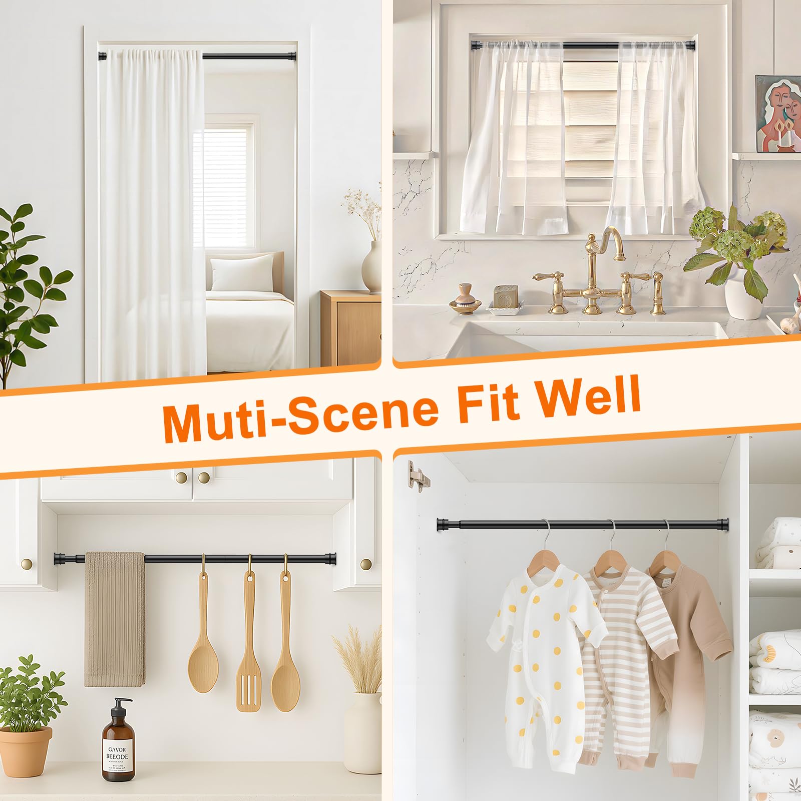 Fvonzn curtain setup shows easy drape replacement without drilling.