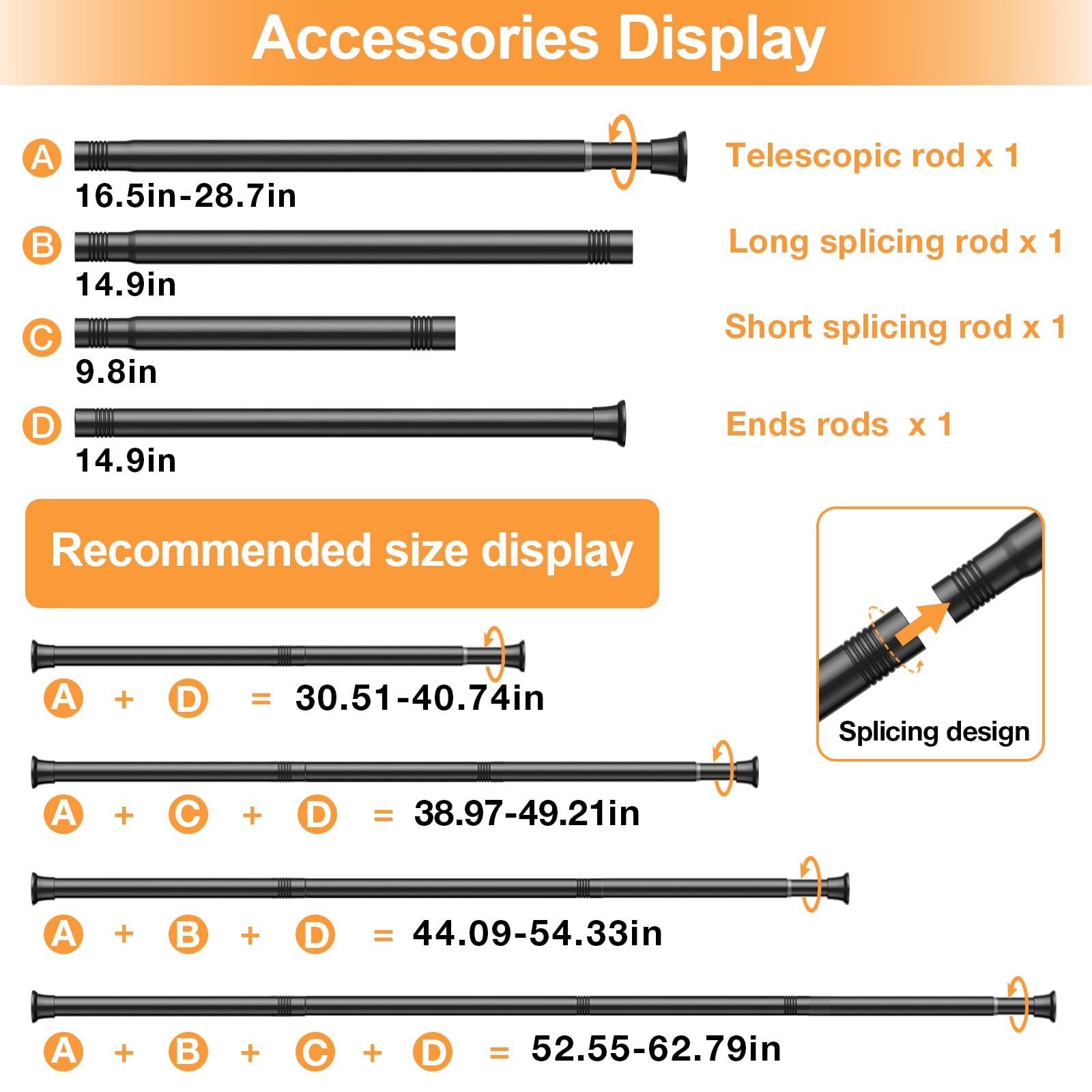 fvonzn tension rod durable stainless steel for long-lasting bathroom use