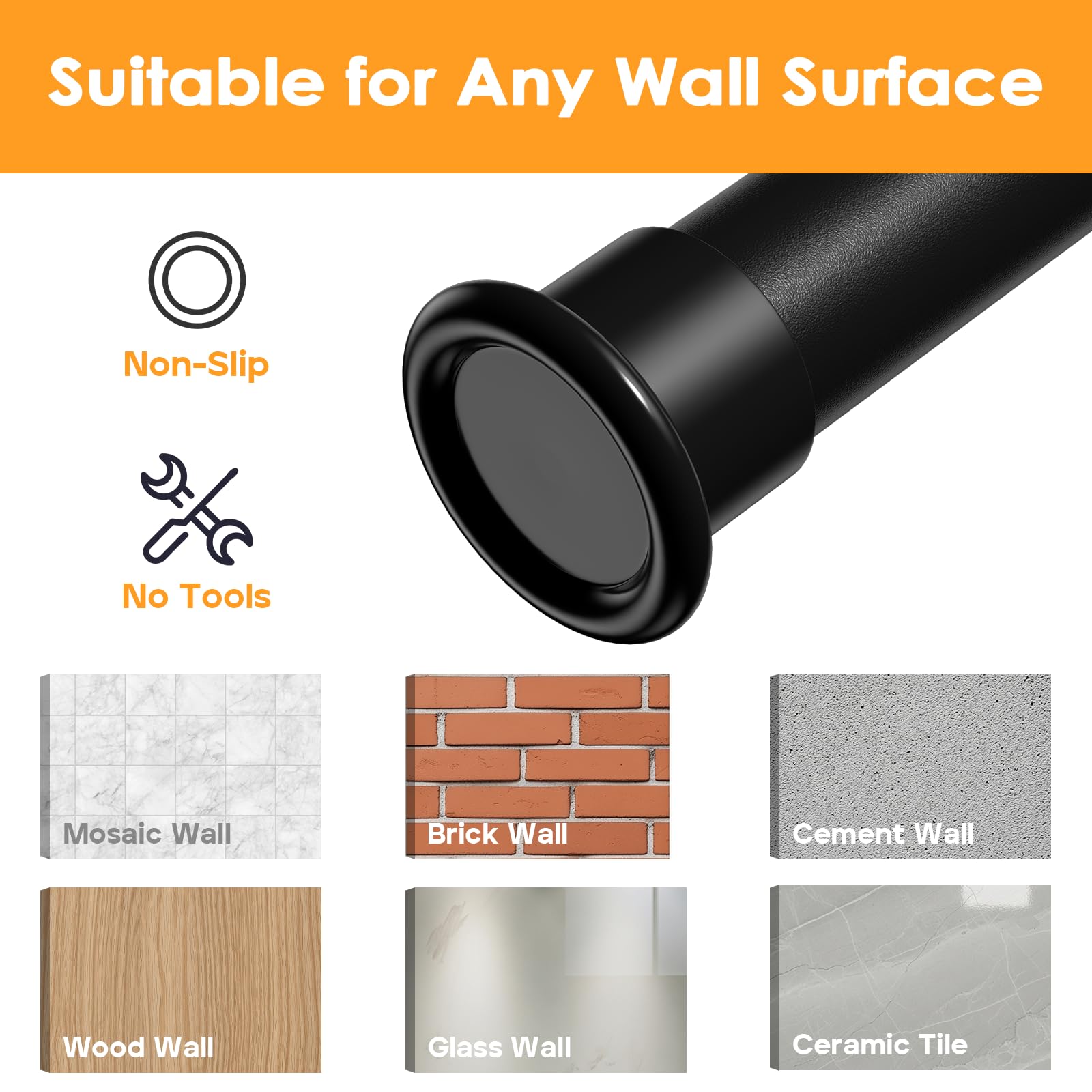 FVONZN matte black finish resists rust in humid bathrooms.