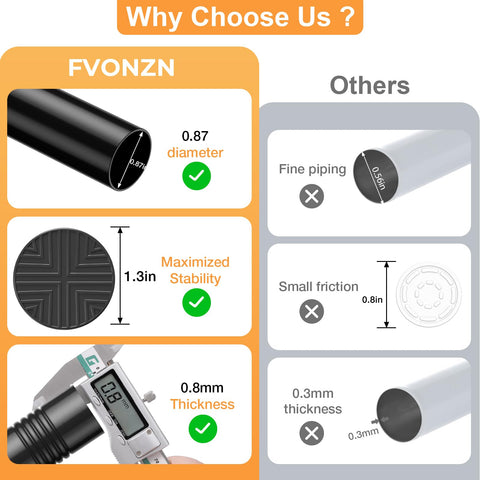 fvonzn tension rod no-drill installation fits without tools or wall damage