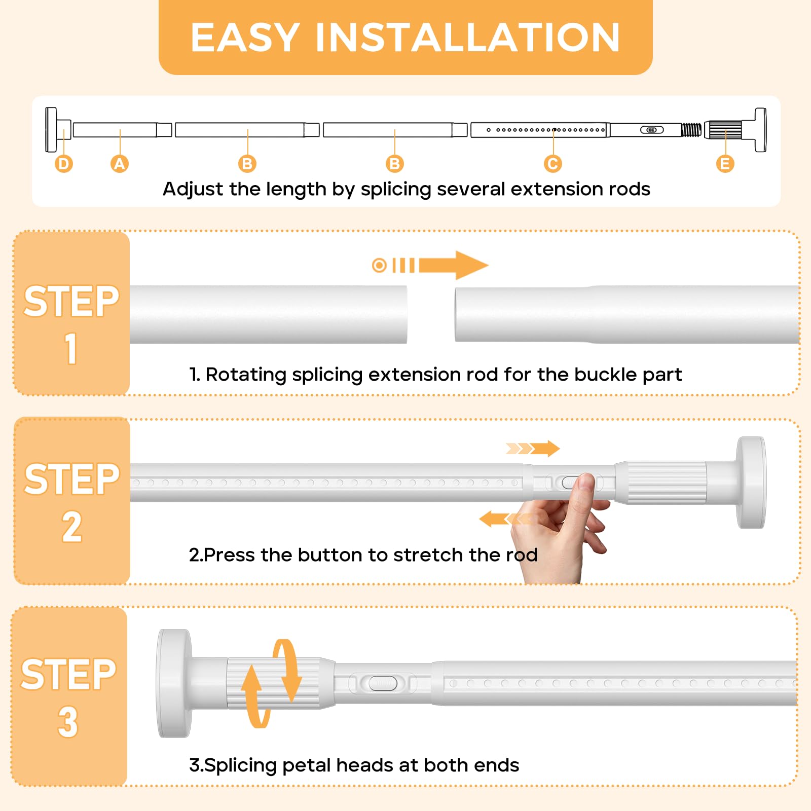 Fvonzn tension rod 2-pack delivers value and versatile setup.