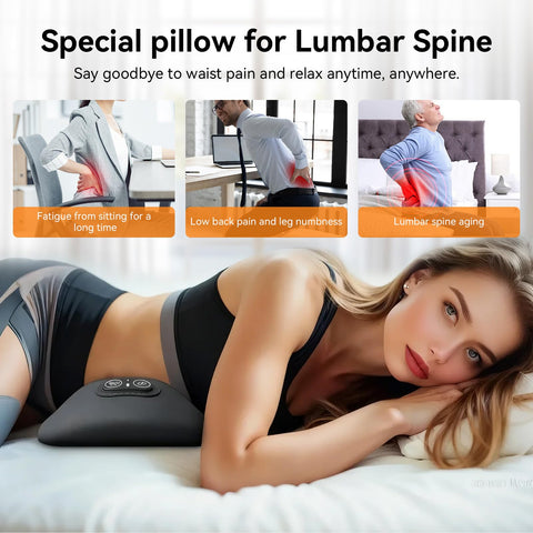 FWW back support pillow offers warm compress and massage.