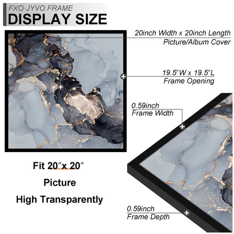 Fxojyvo 20x20 frame wall-mount backboard ready for easy display