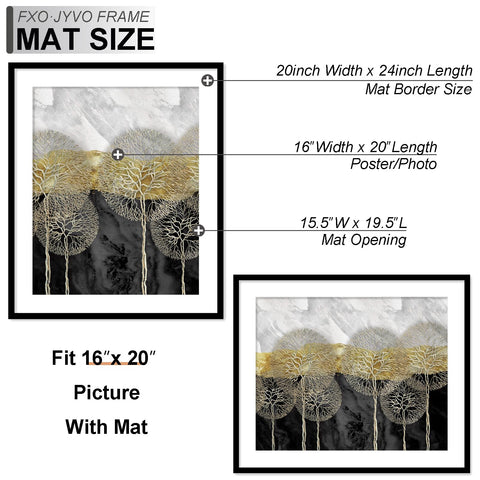 Fxojyvo 20x24 frame mounted on wall, simple contemporary decor option