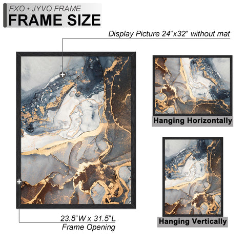 Fxojyvo 24x32 frame with HD protective cover for clear artwork