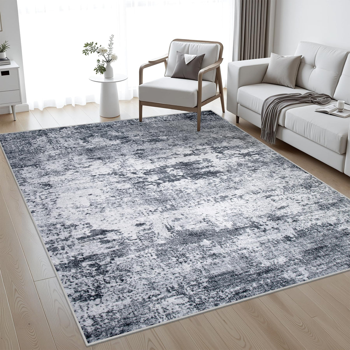 FXRHLP 5x7 area rug abstract design; enhances living rooms with stylish warmth