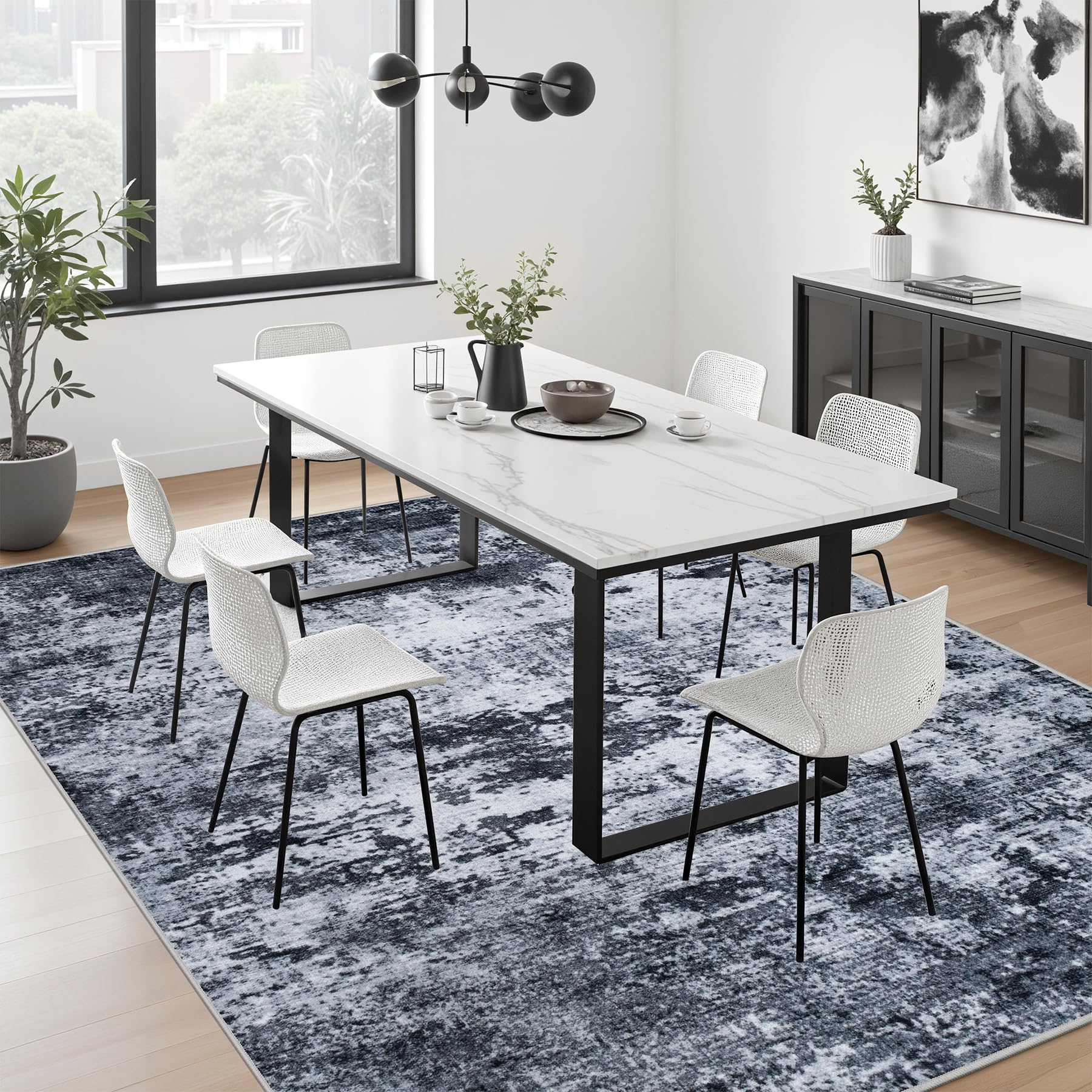 FXRHLP non-slip backing helps keep the rug in place on smooth floors.