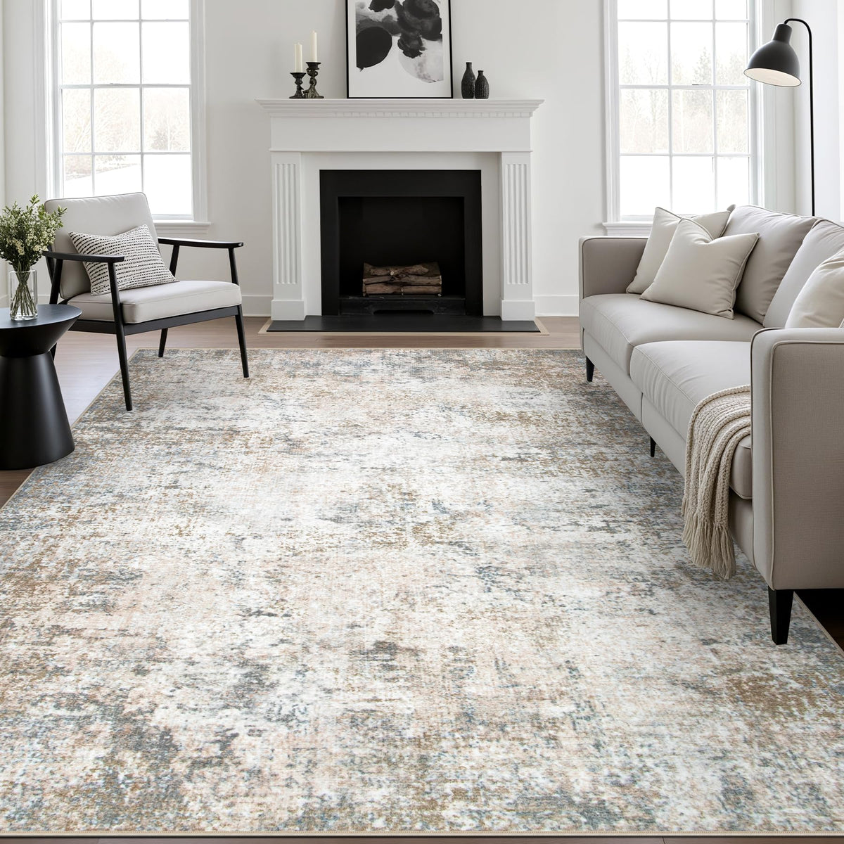FXRHLP 8x10 area rug with abstract design adds modern warmth to living spaces