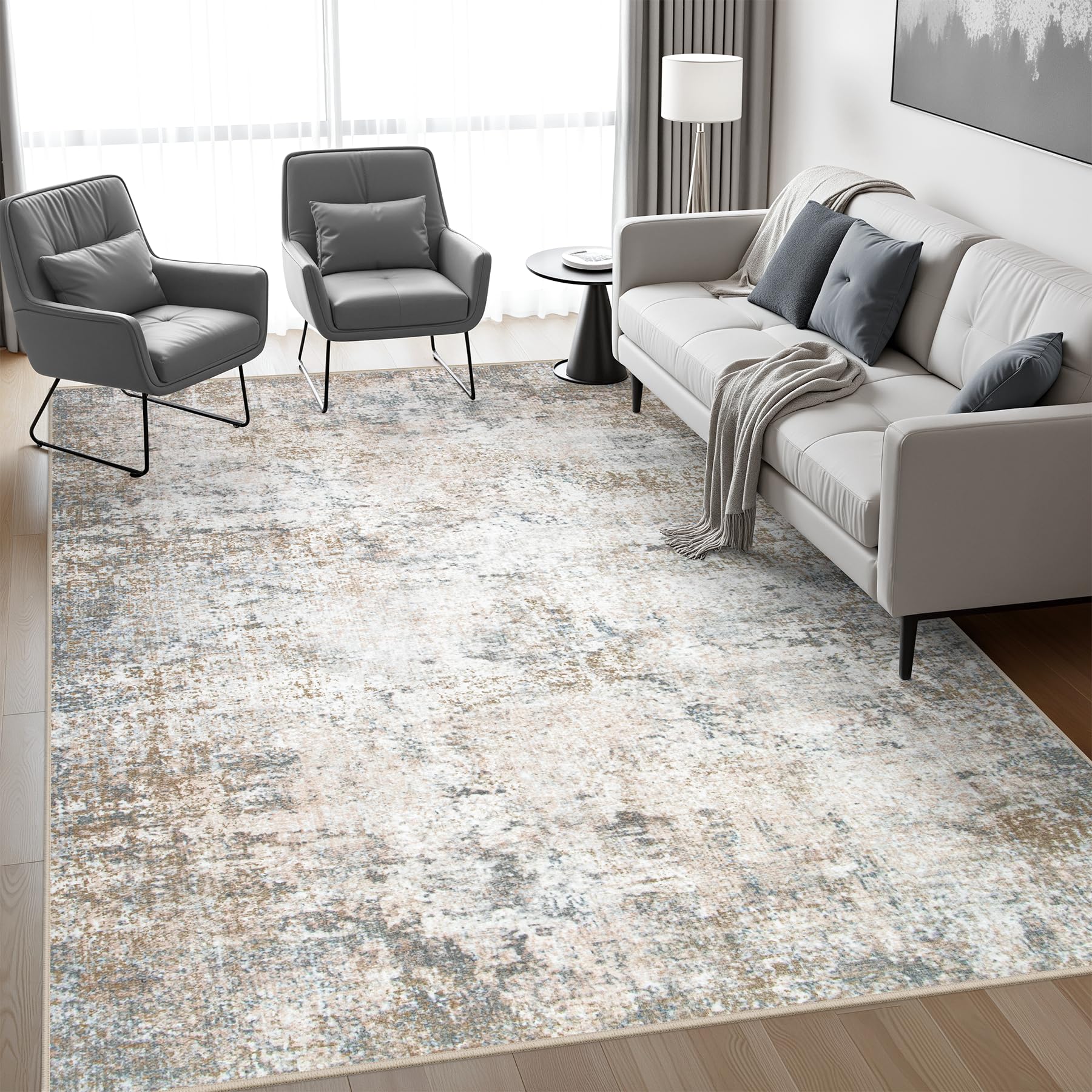 FXRHLP brown gray 5x7 rug complements natural decor tones