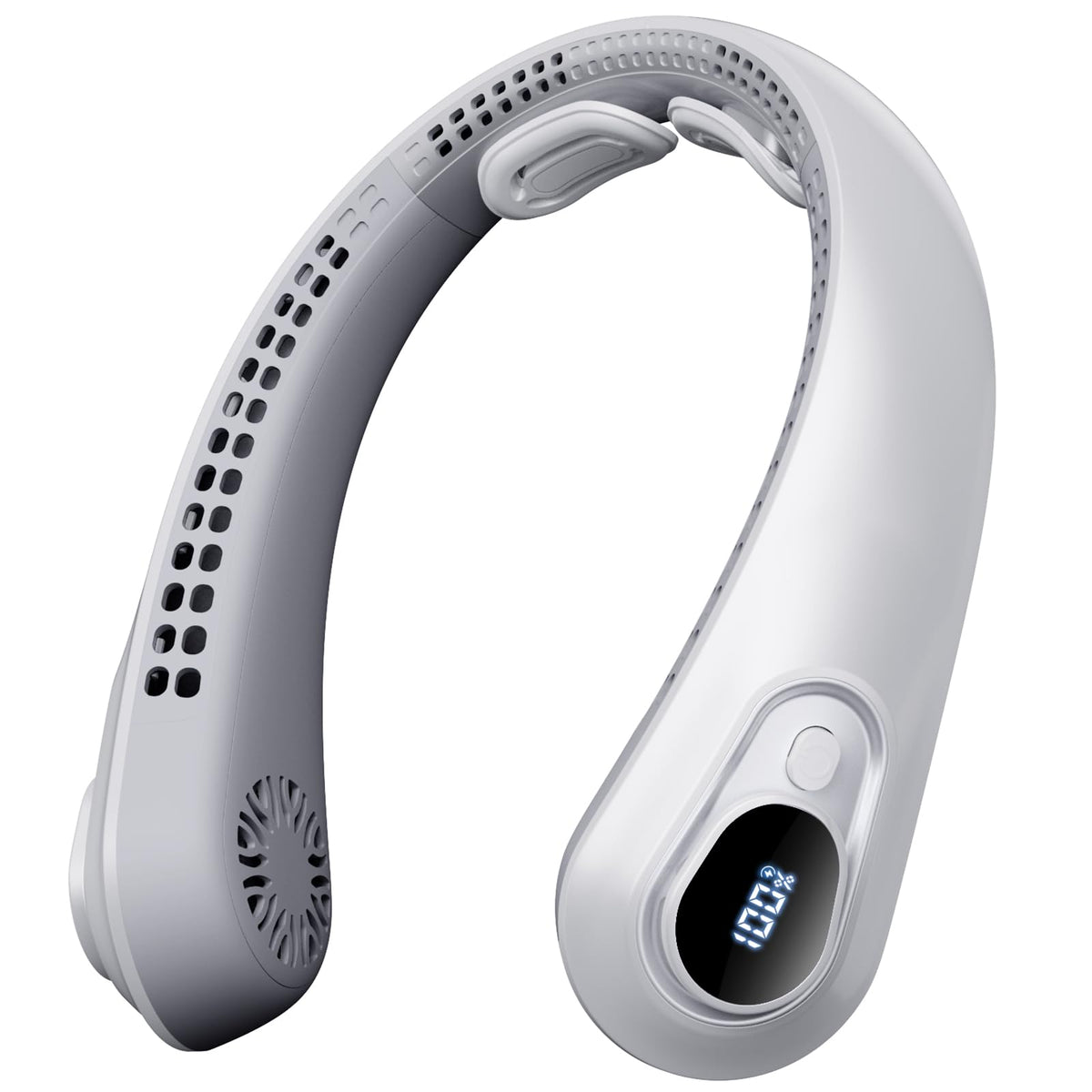 FYALLASO neck fan with LED display shows speed for precise cooling.