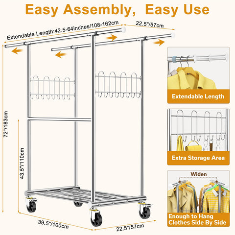 FYBEE rack with shelves and hooks for shoes and accessories