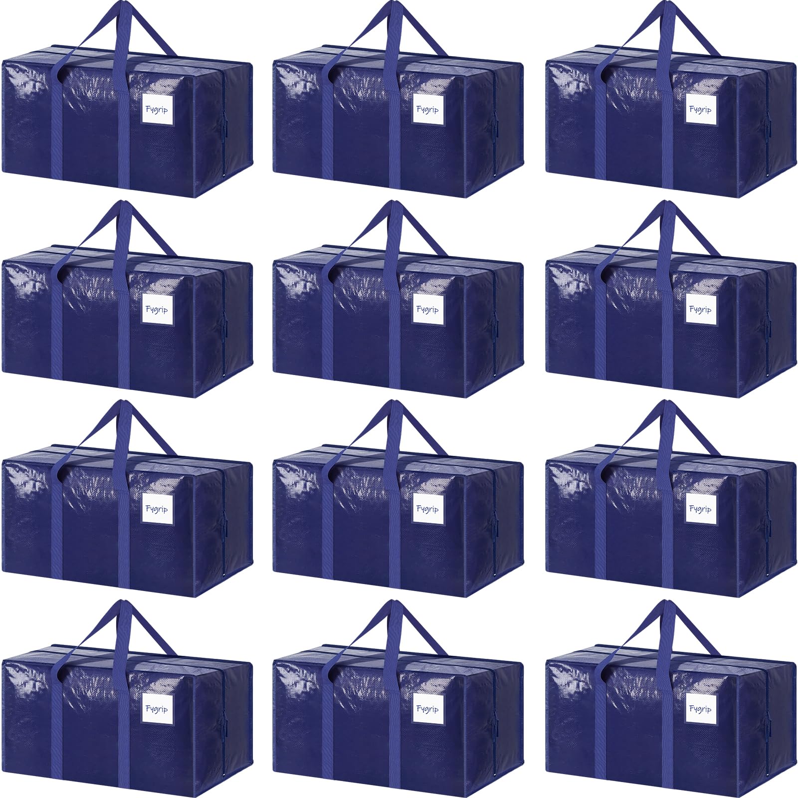 FYGRIP 12-pack moving bags with strong zipper for secure packing
