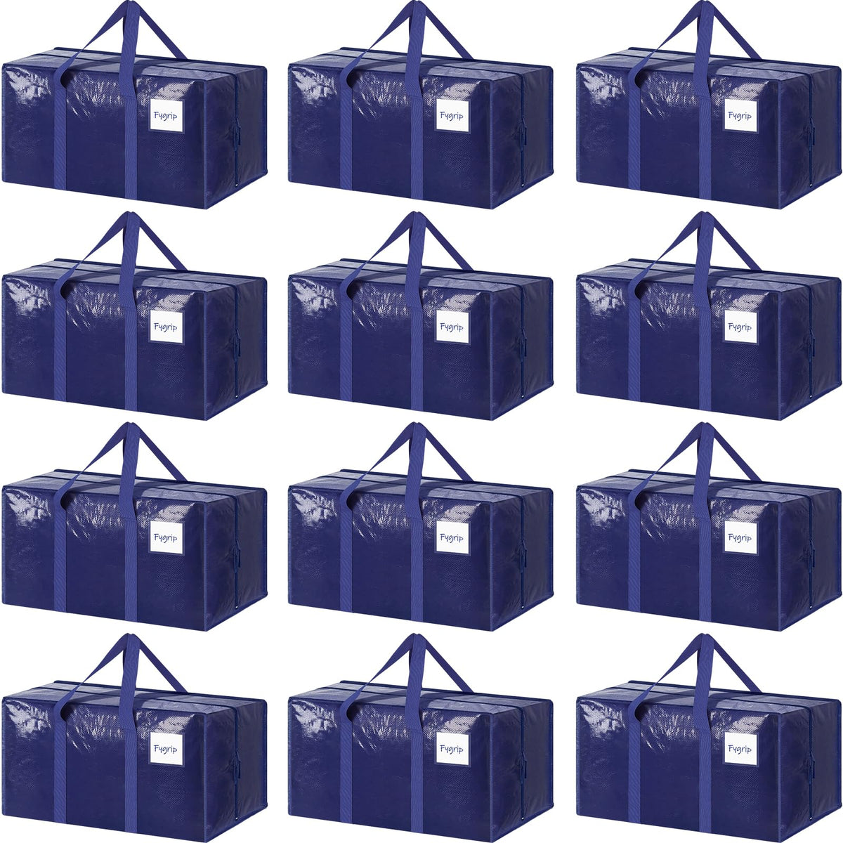 FYGRIP 12-pack moving bags with strong zipper for secure packing