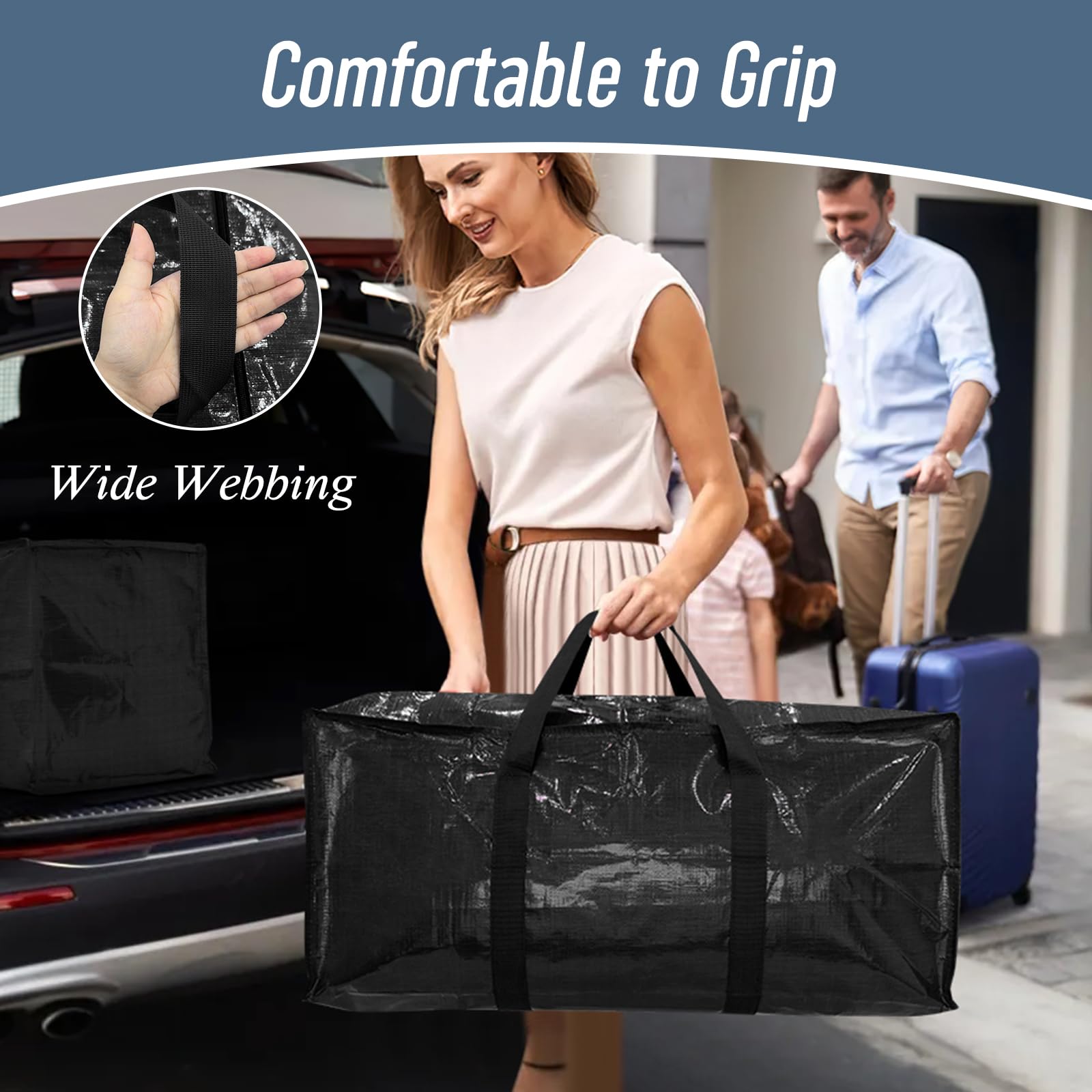 FYGRIP bags withstand 65 lbs load for bulky items.