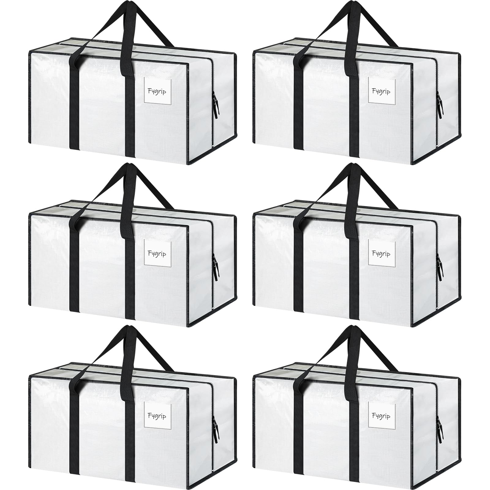 FYGRIP 6-pack extra heavy duty bags front view demonstrates sturdy build for secure moves
