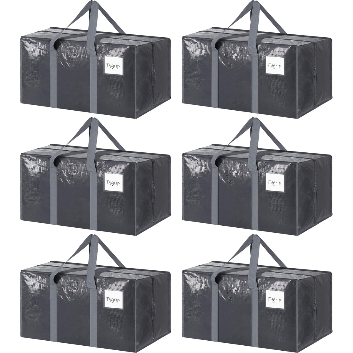 FYGRIP six-pack moving bag with heavy-duty zipper for easy packing