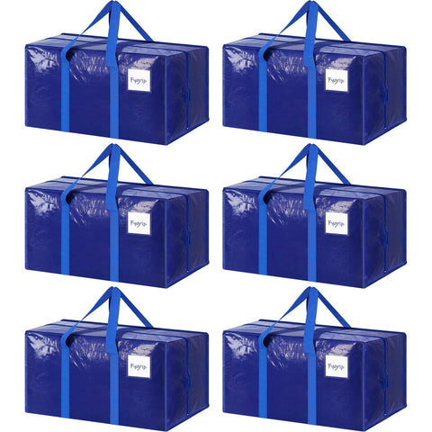 FYGRIP six-pack moving bags with a strong zipper and reinforced stitching for durable packing.