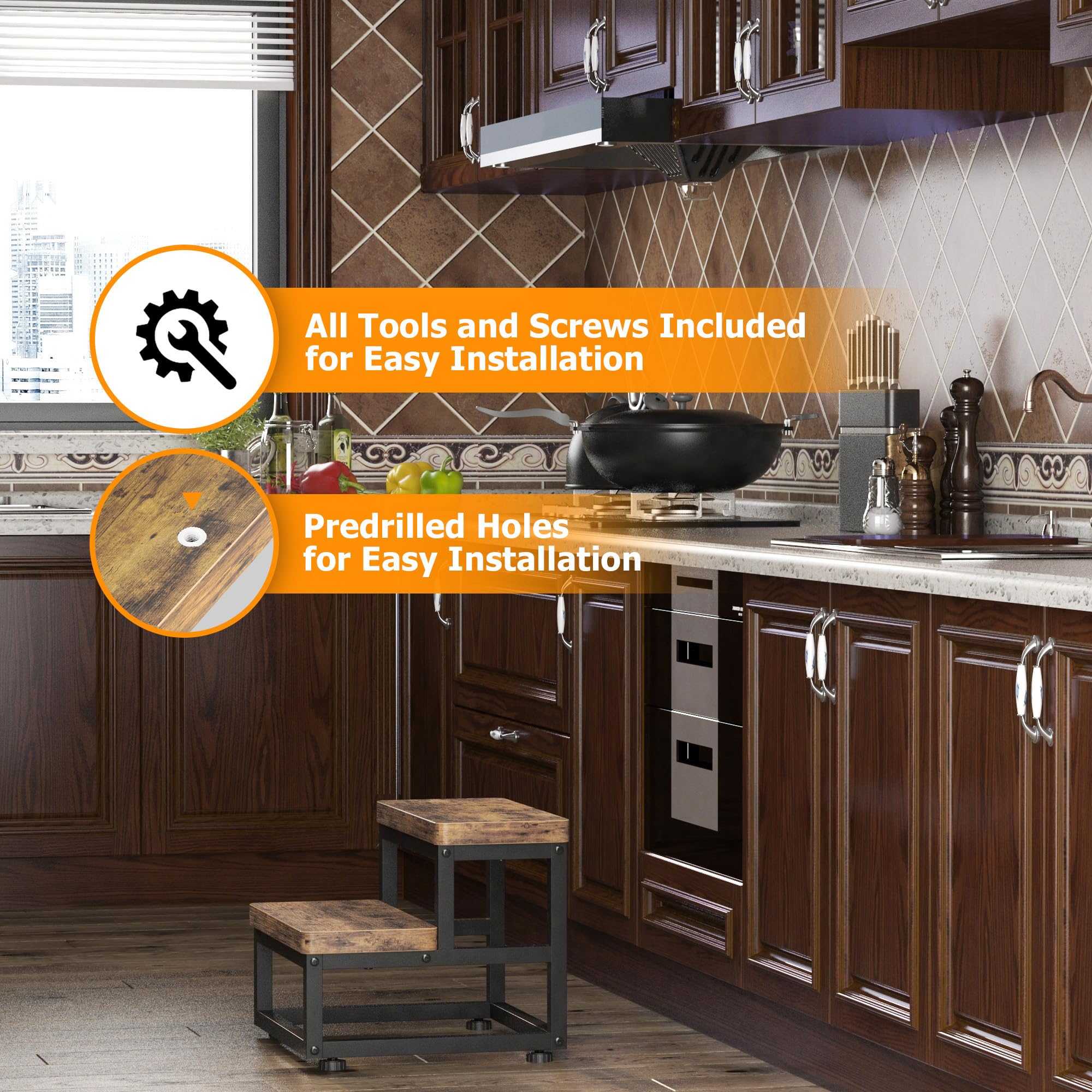 FYGUES versatile multi-use step stool in a living space
