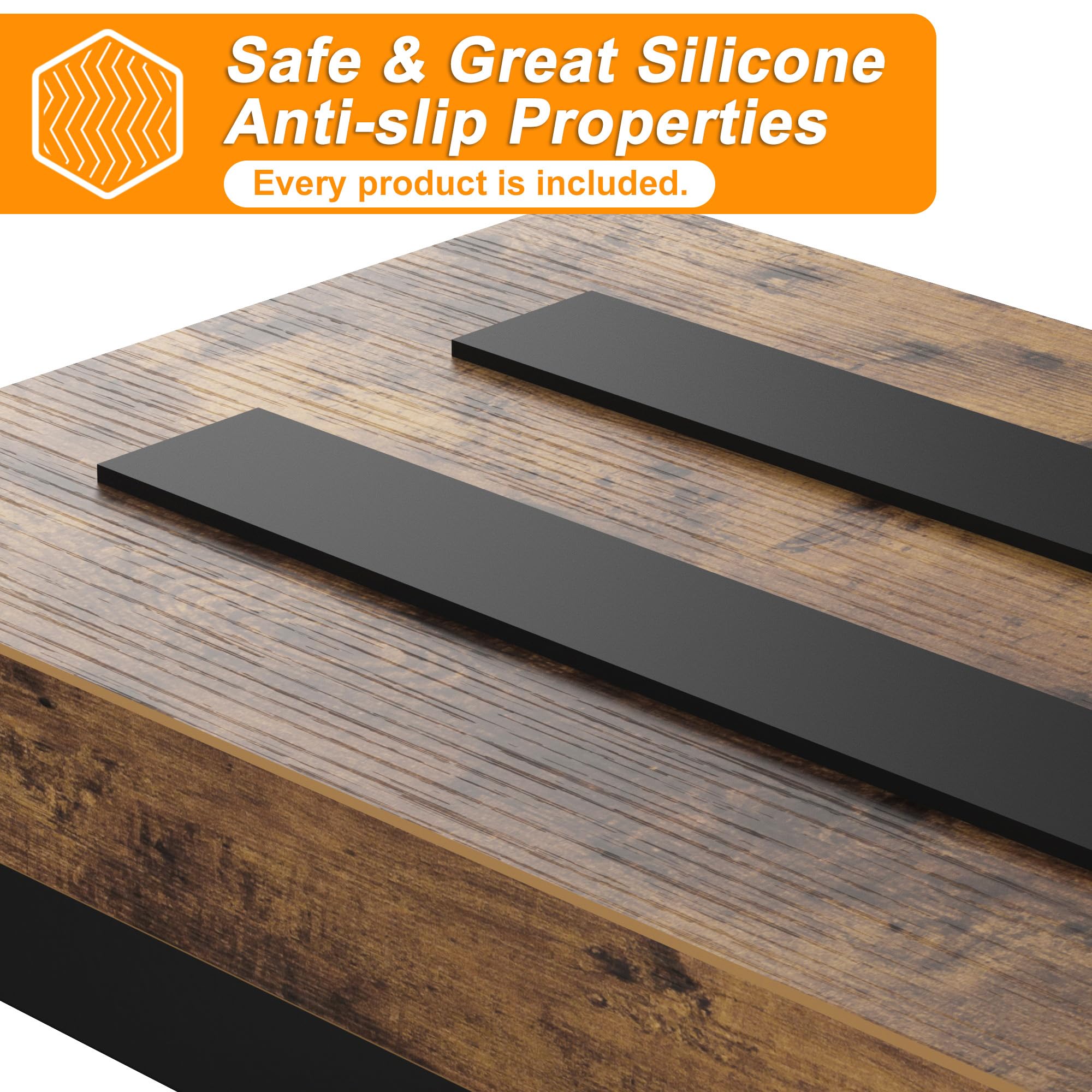 FYGUES two-step stool showing adjustable rubber feet for safety on uneven surfaces