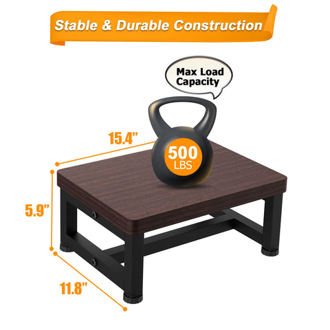 FYGUES wooden stool supporting up to 500 pounds for reliable lifting