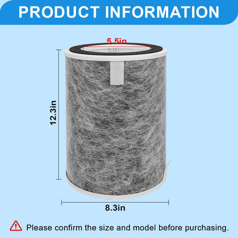 Fylmir H13 true HEPA filter captures fine particles for cleaner indoor air.