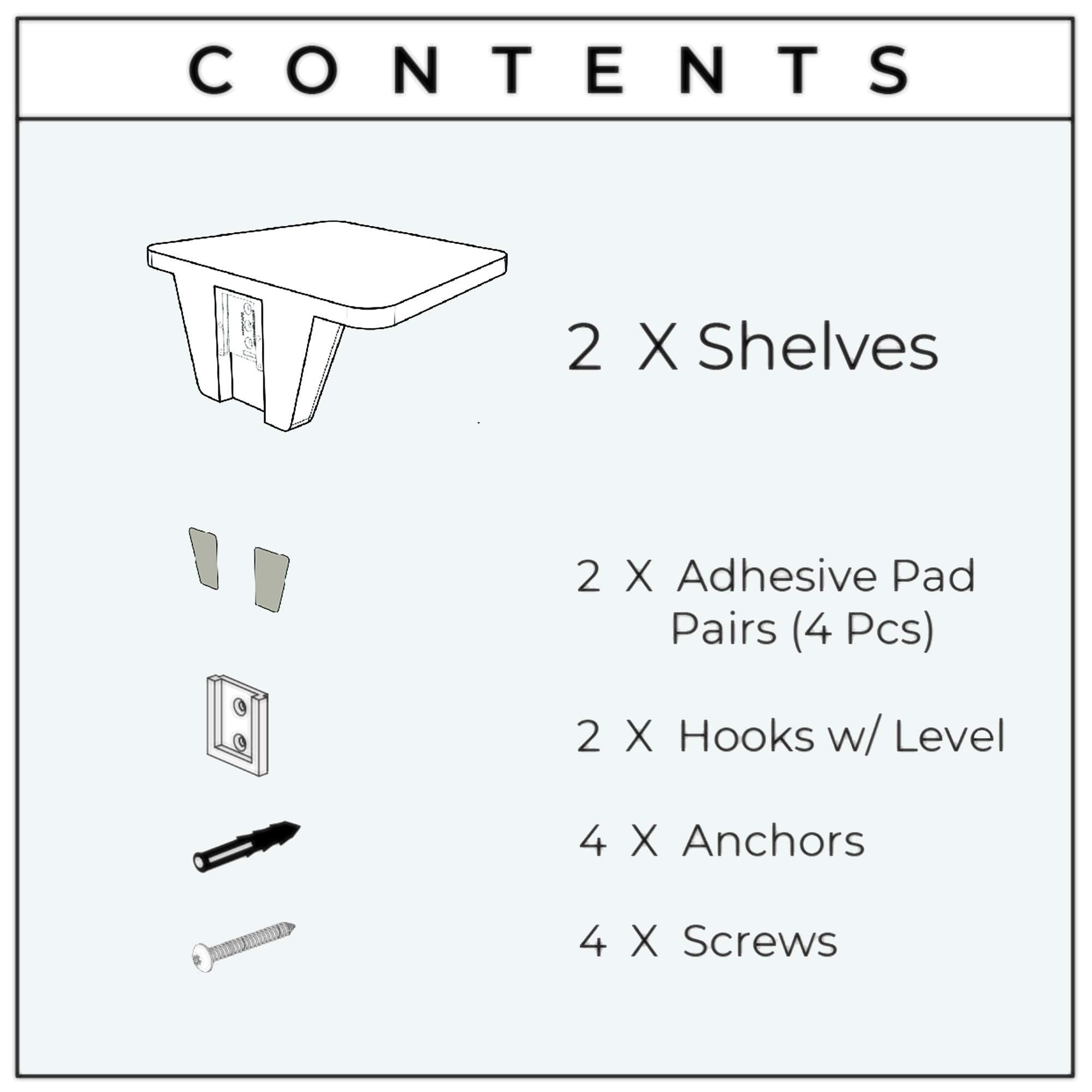 Fytz Design shelf holding phone and glasses for everyday use