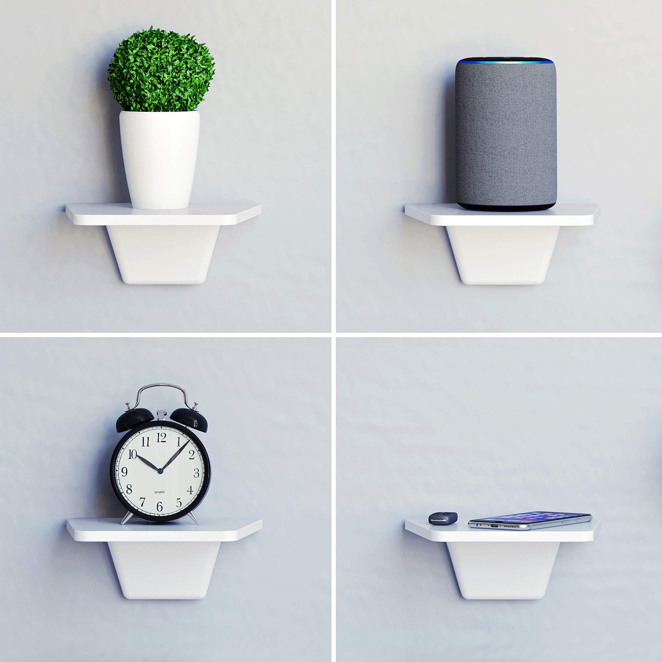 Fytz Design wall-anchored shelf showing secure hold for nighttime essentials