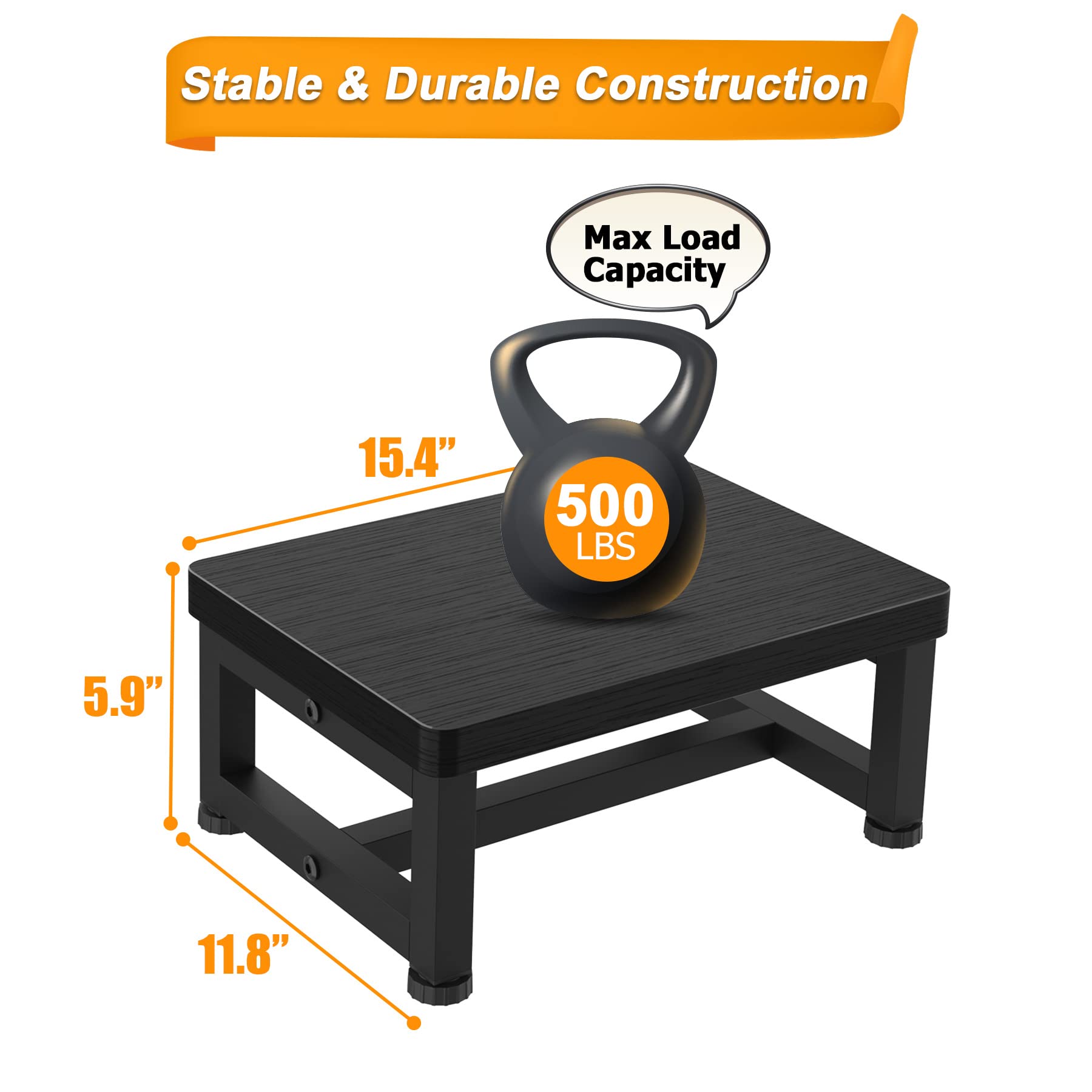 Wide steps on the FYGUES stool support easy access for adults and kids.