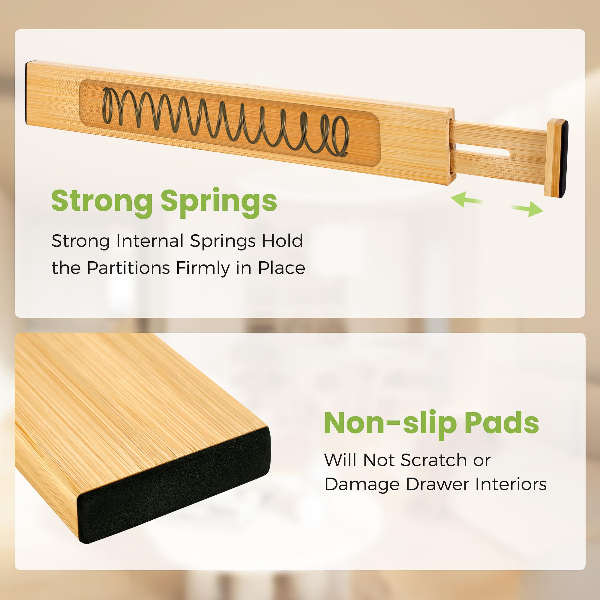 Fyvva bamboo-drawer-divider-surface features natural finish and smooth edges