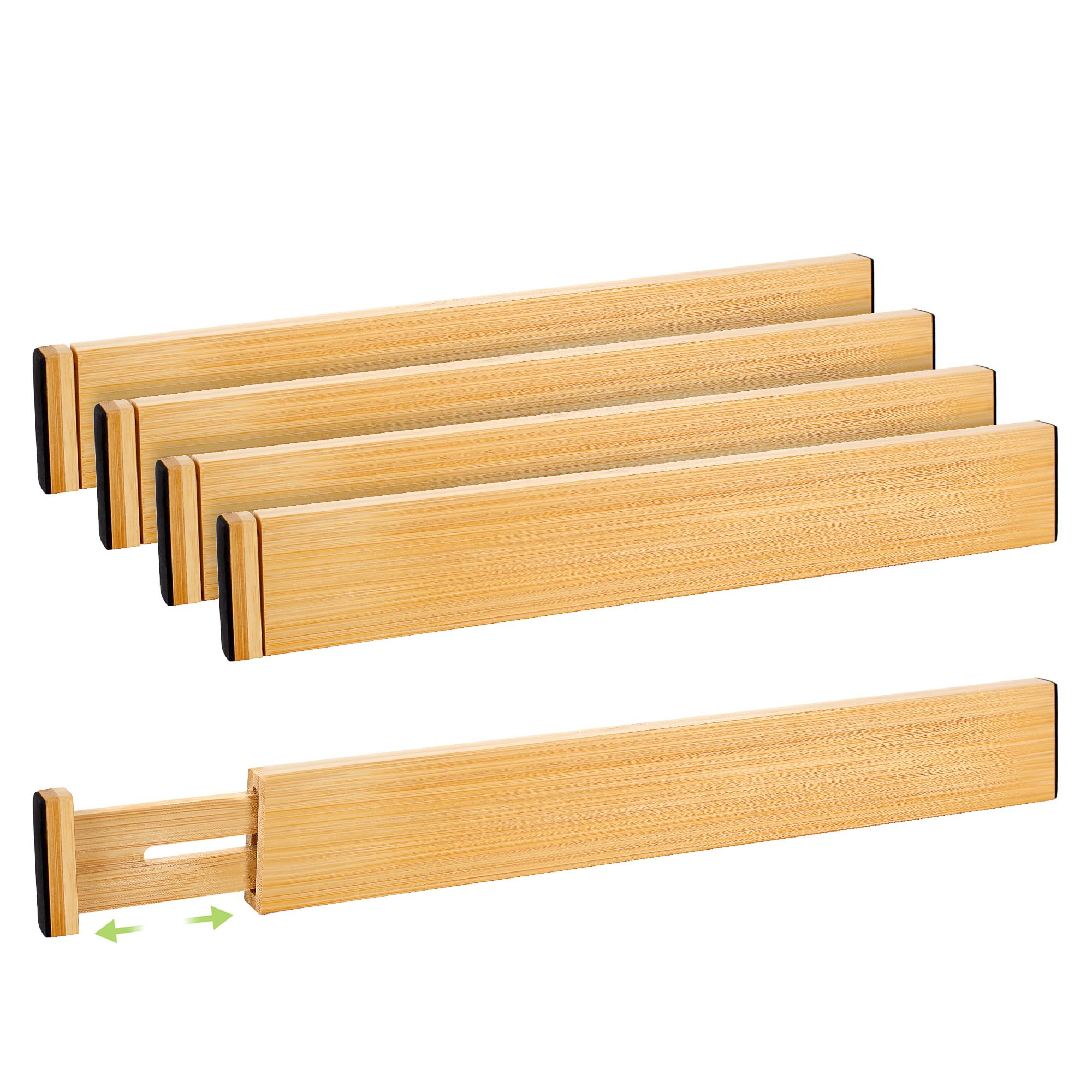 Fyvva drawer divider adjustable-length shows flexible fit for various drawers
