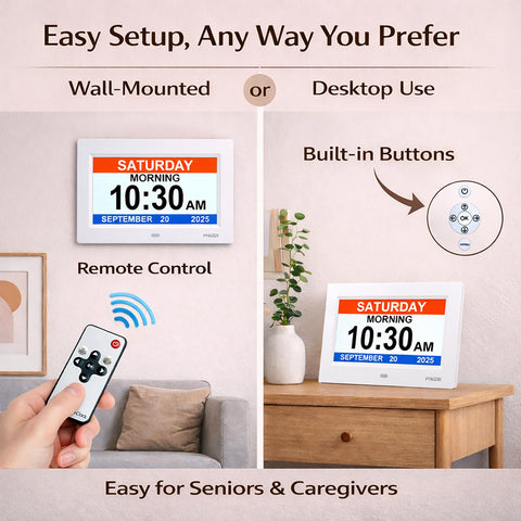 FYXGZZH gift-ready clock for seniors and caregivers offers reassurance.