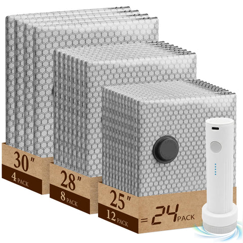 FYXHHOT vacuum bags travel pack with rechargeable pump for compact packing.