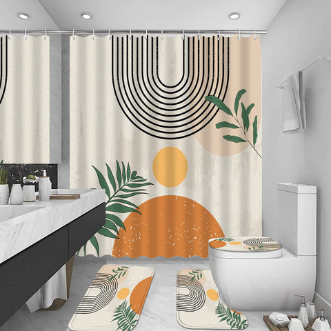 FZDHHY orange patterned toilet lid cover complements the set