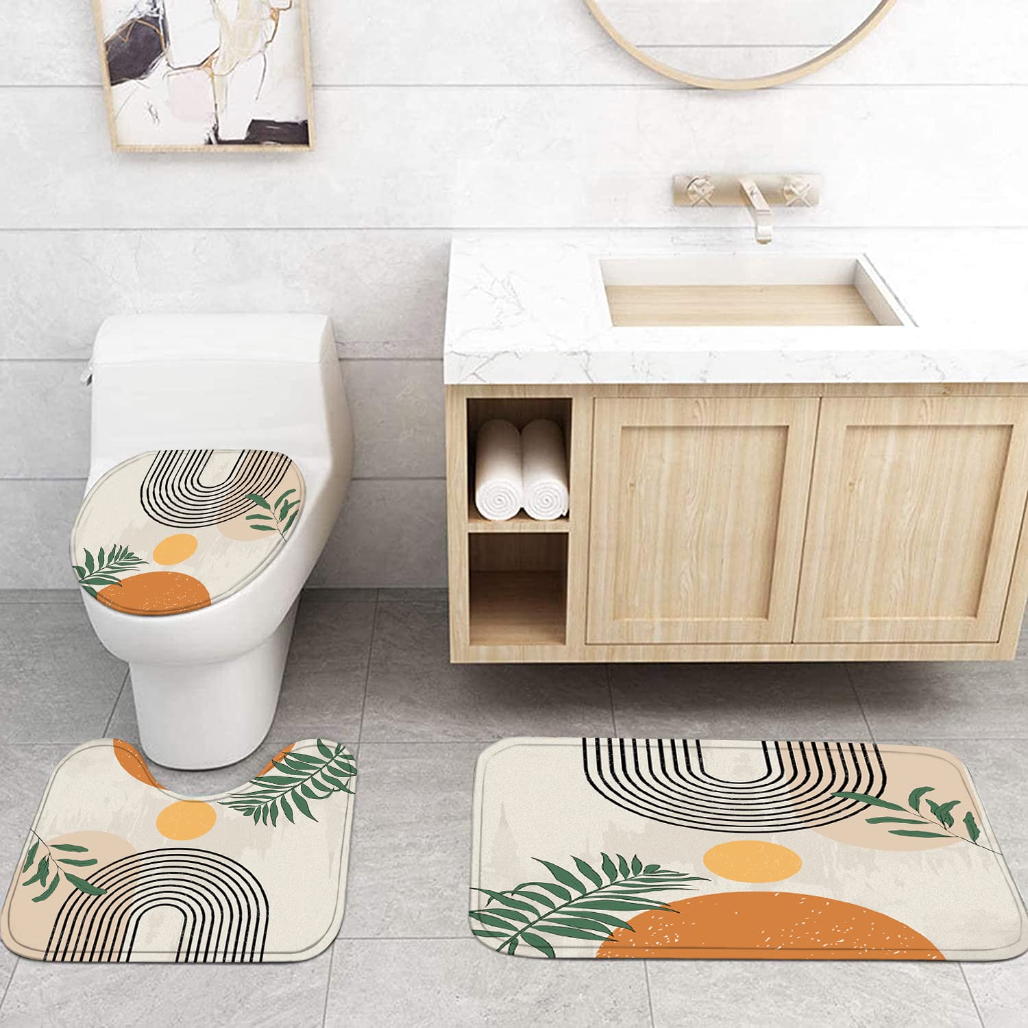 FZDHHY U-shaped rug with non-slip base for secure footing