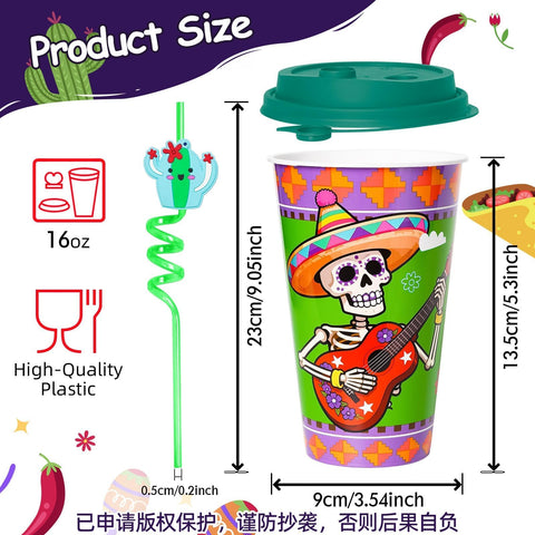 Secure-fit lids for the 24 cups keep drinks from spills at parties.